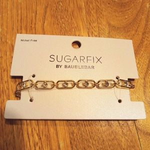 SUGARFIX by BaubleBar Crystal Link Chain Bracelet Paper Clip/Safety